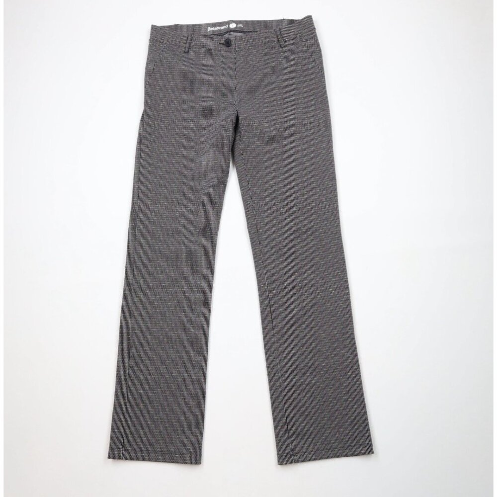 Betabrand Womens Size Large Classic Dress Pant Yoga Pants Rainbow Fleck Striped
